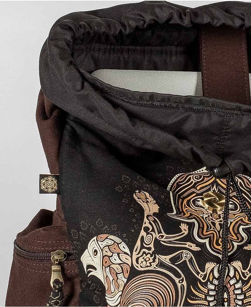 Hamsa Backpack - Brown