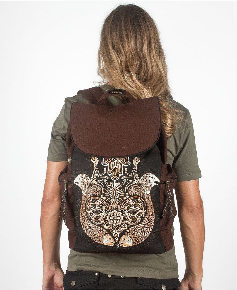 Hamsa Backpack - Brown