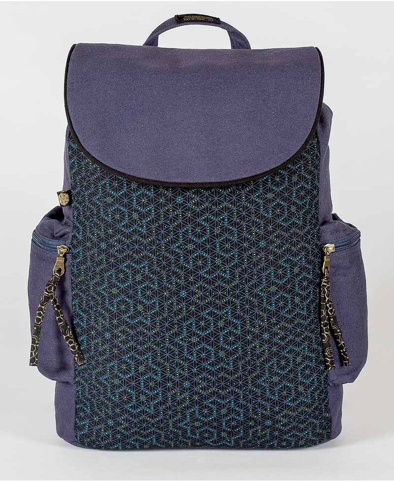 psy trance canvas laptop backpack sacred geometry seed of life 