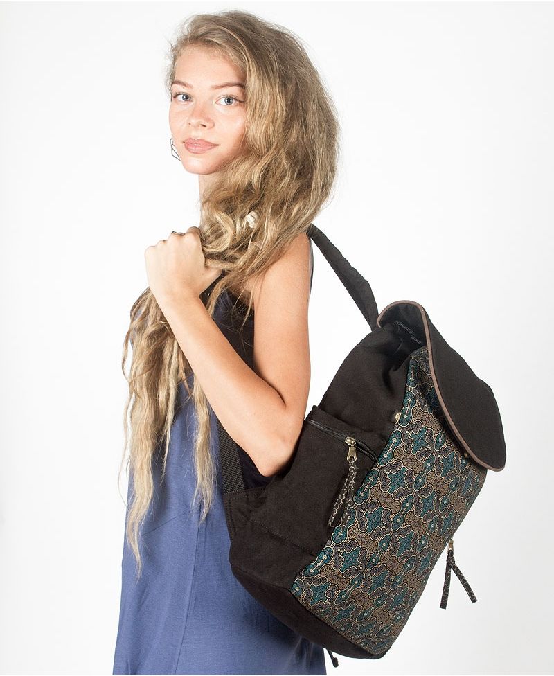 Shipibo Kené Backpack - Black