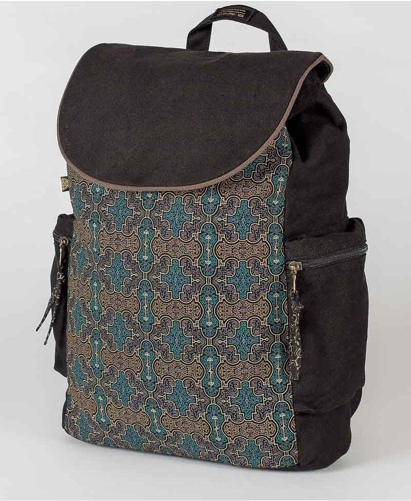 psy trance canvas laptop backpack sacred geometry shipibo bag