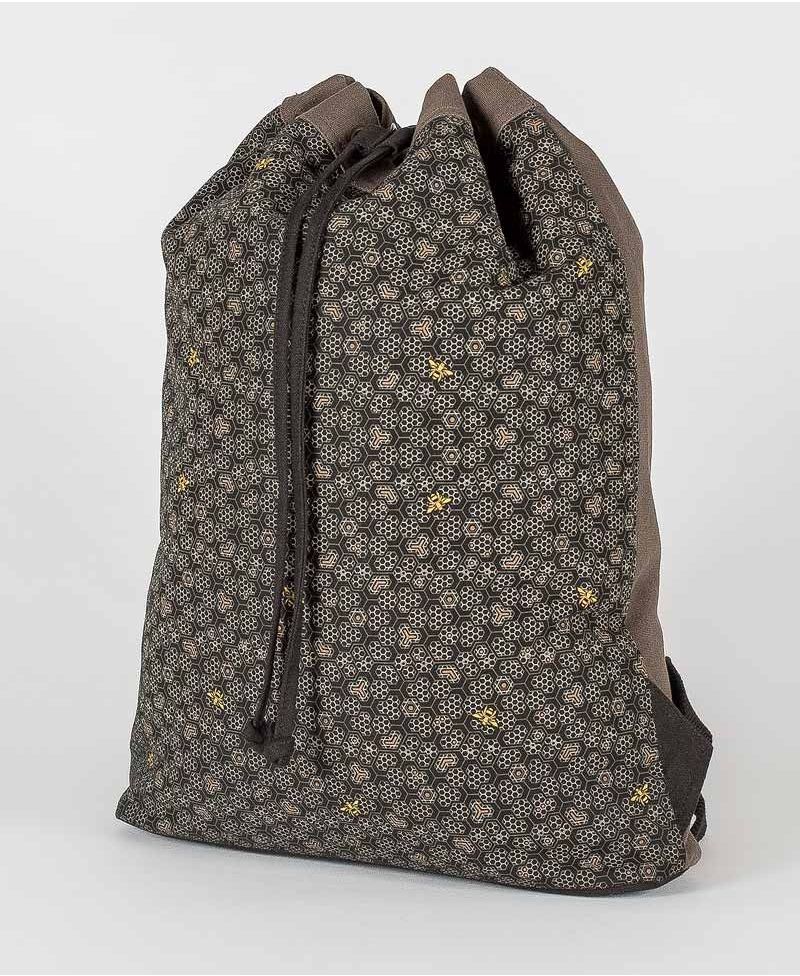 psy trance festival drawstring backpack canvas sack bag bee hive
