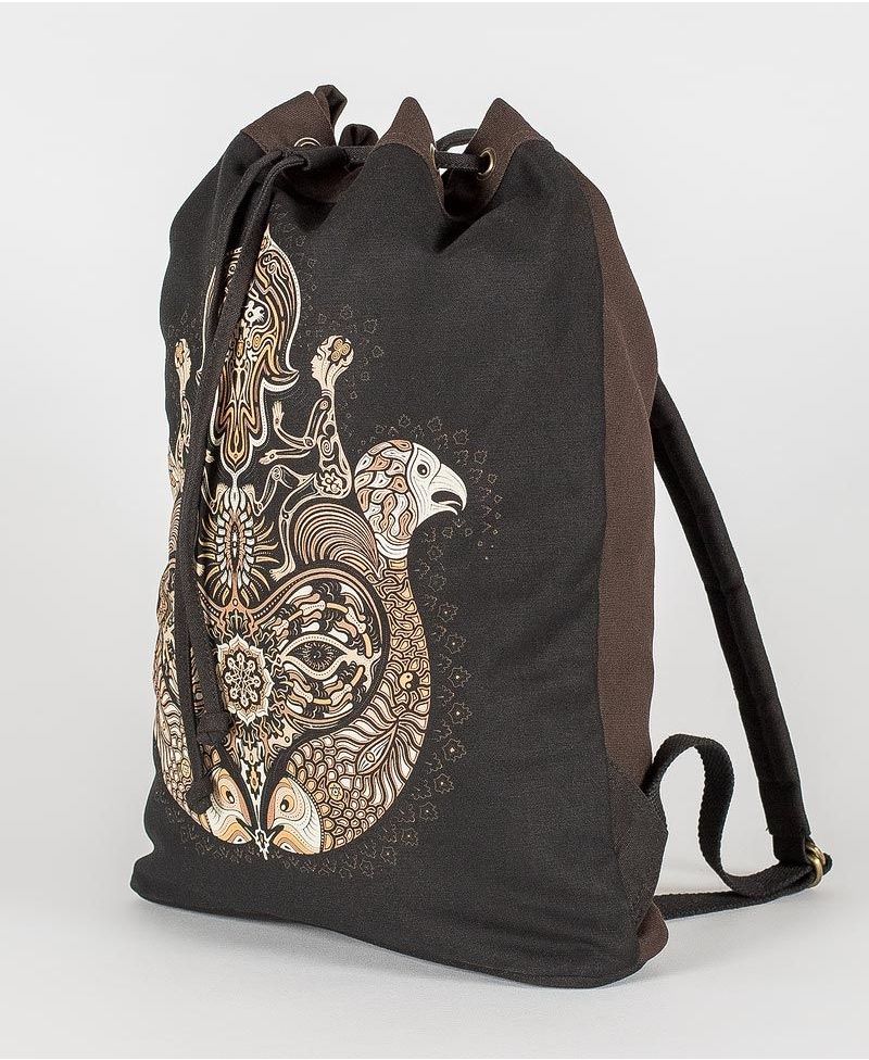 Hamsa ➟ Padded Straps Drawstring Backpack 