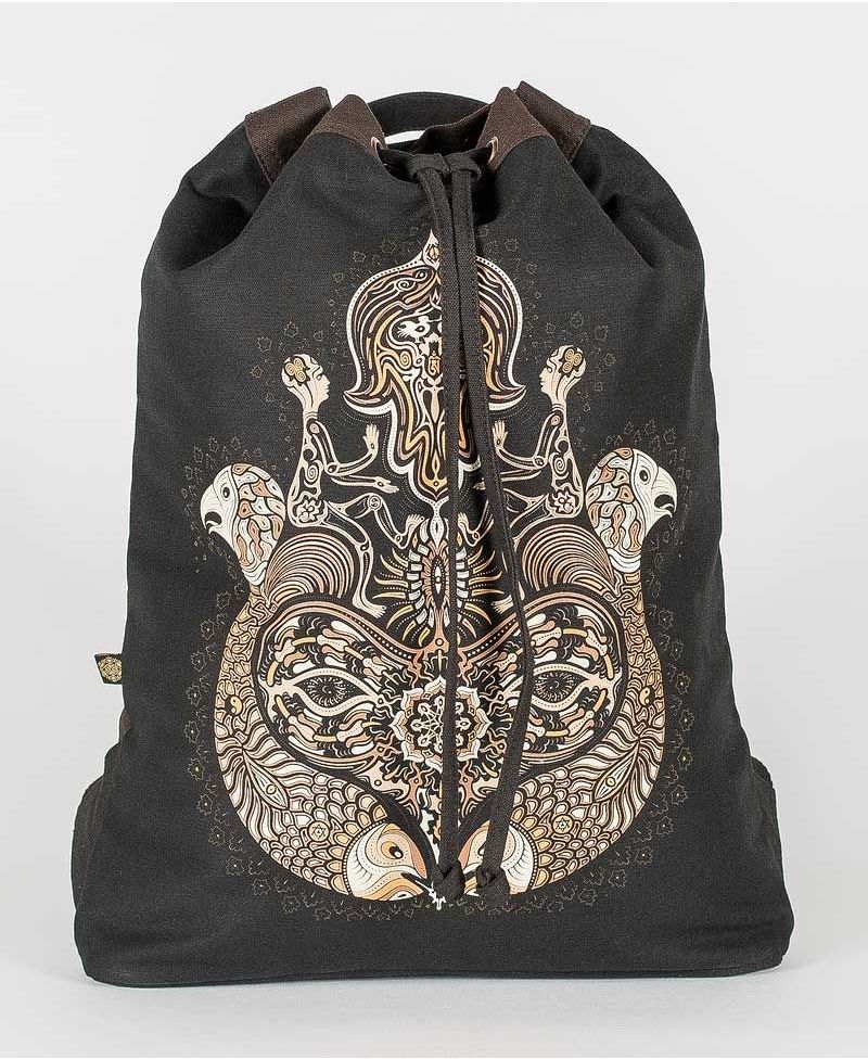 Hamsa ➟ Padded Straps Drawstring Backpack 