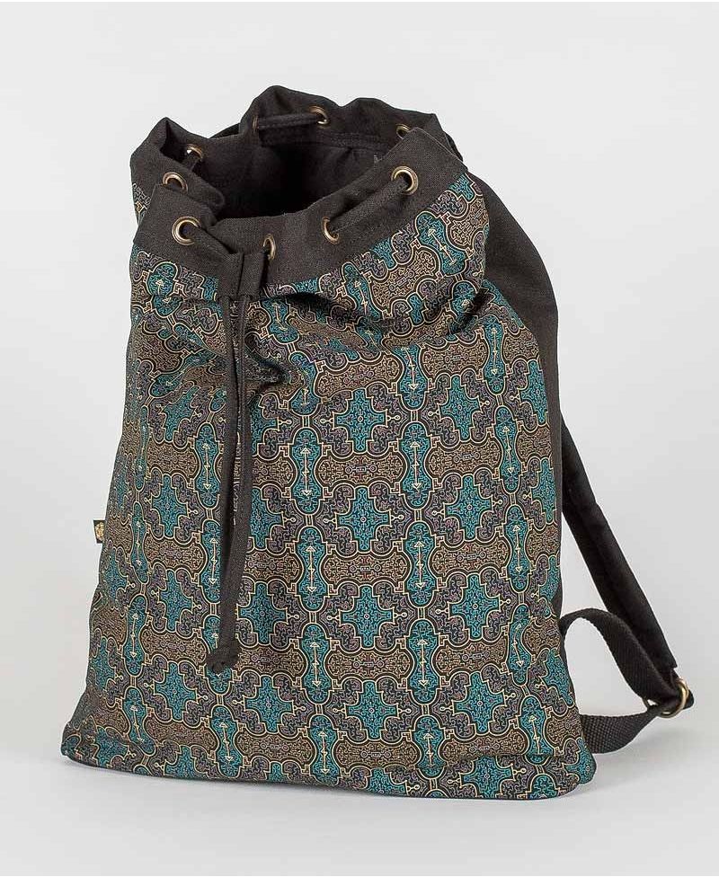 Shipibo Kené ➟ Padded Straps Drawstring Backpack 