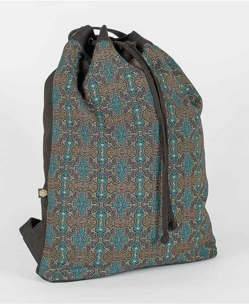 Shipibo Kené ➟ Padded Straps Drawstring Backpack 