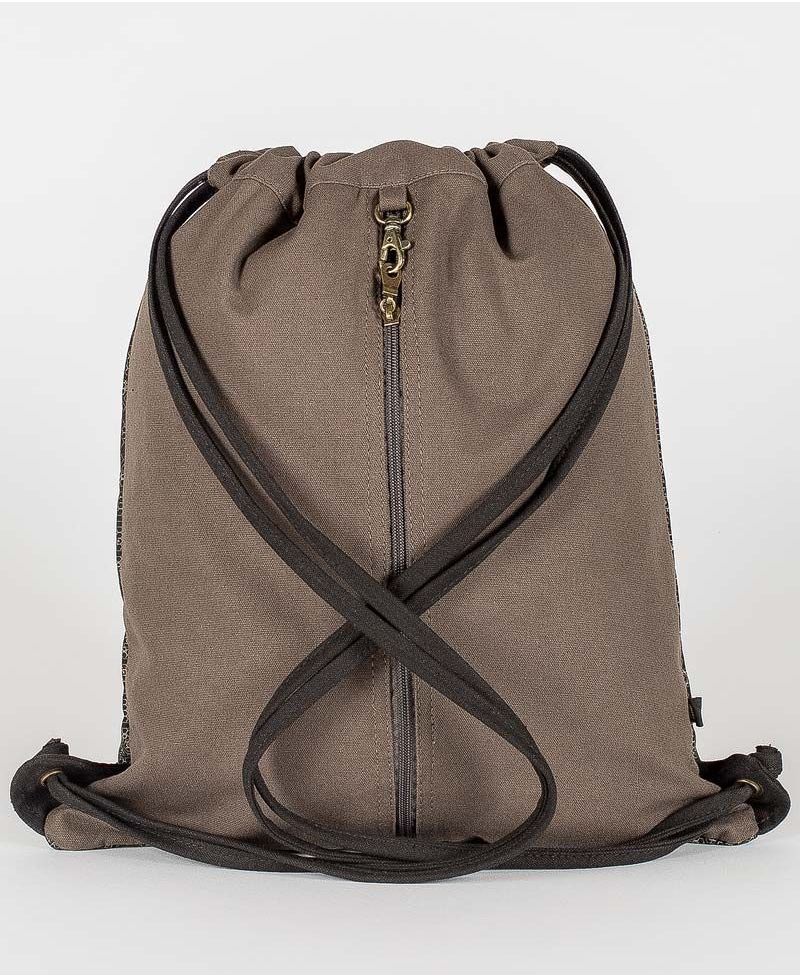 Bees Drawstring Backpack ➟ Black & Grey