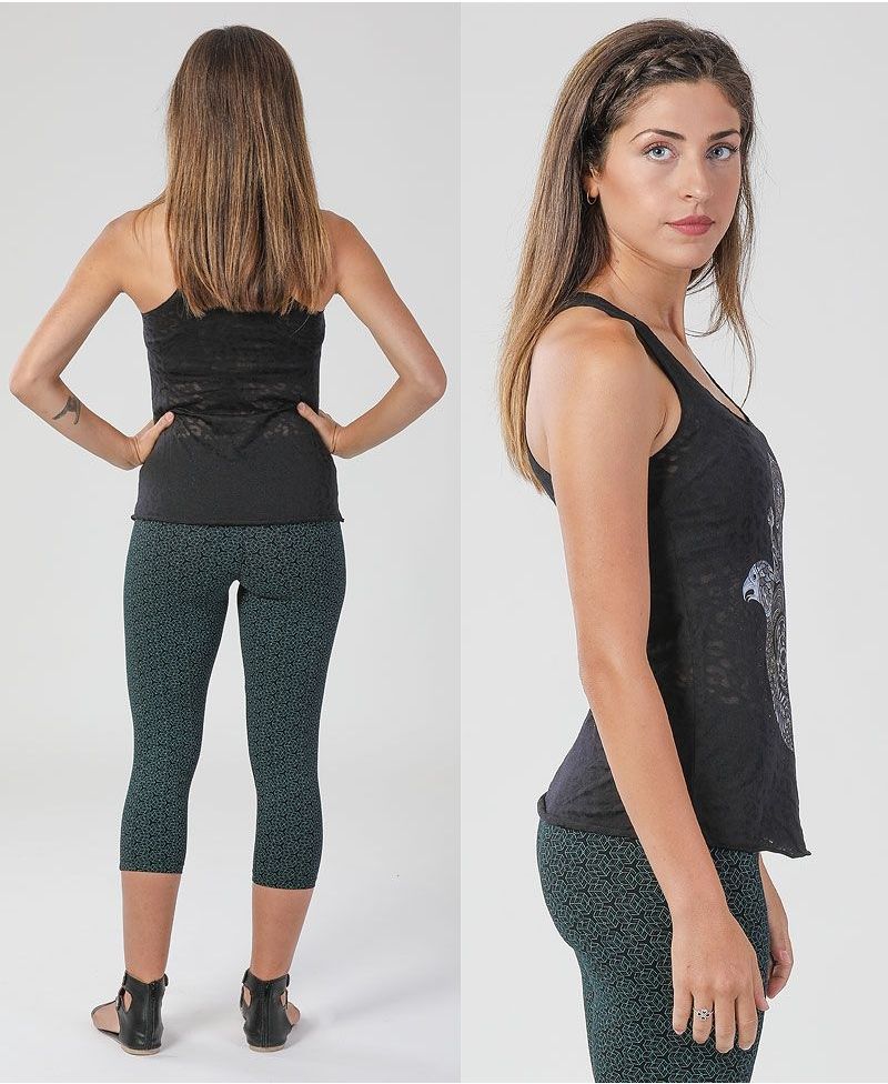 Hamsa Top ➟ Black Burnout