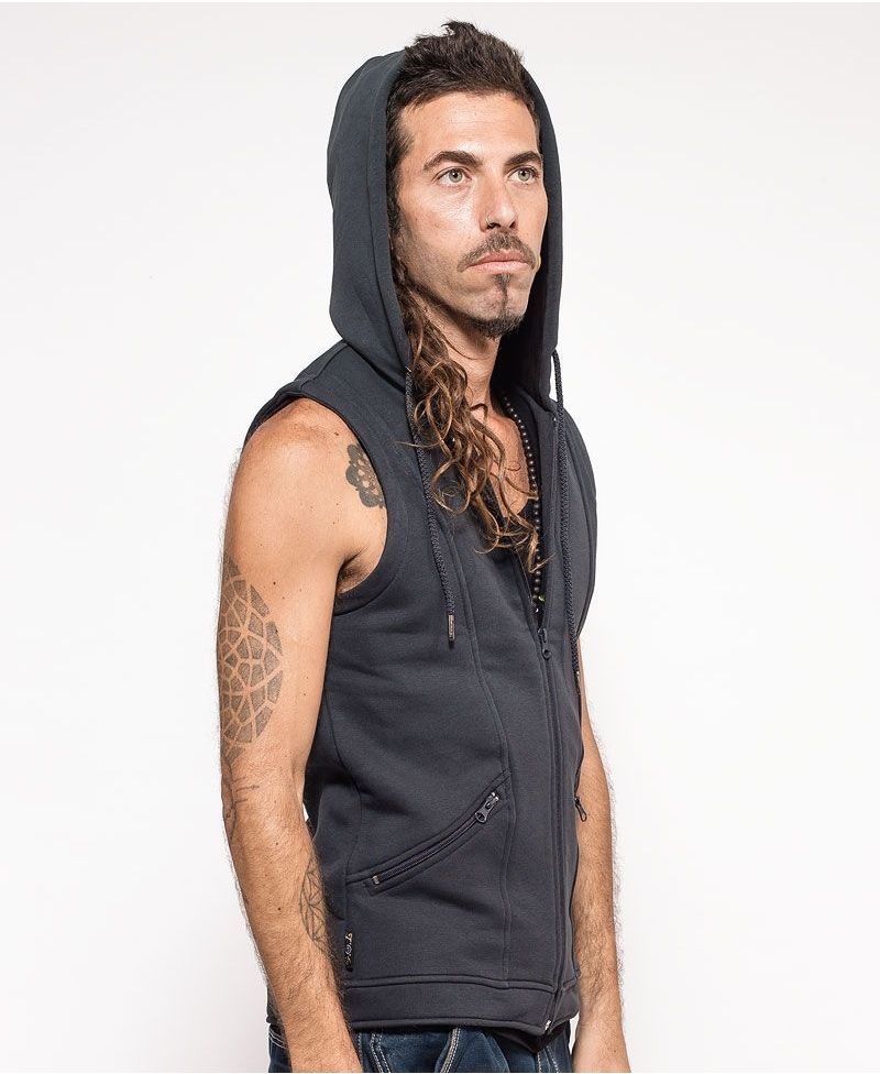 Lotusika Hooded Vest ➟ Grey