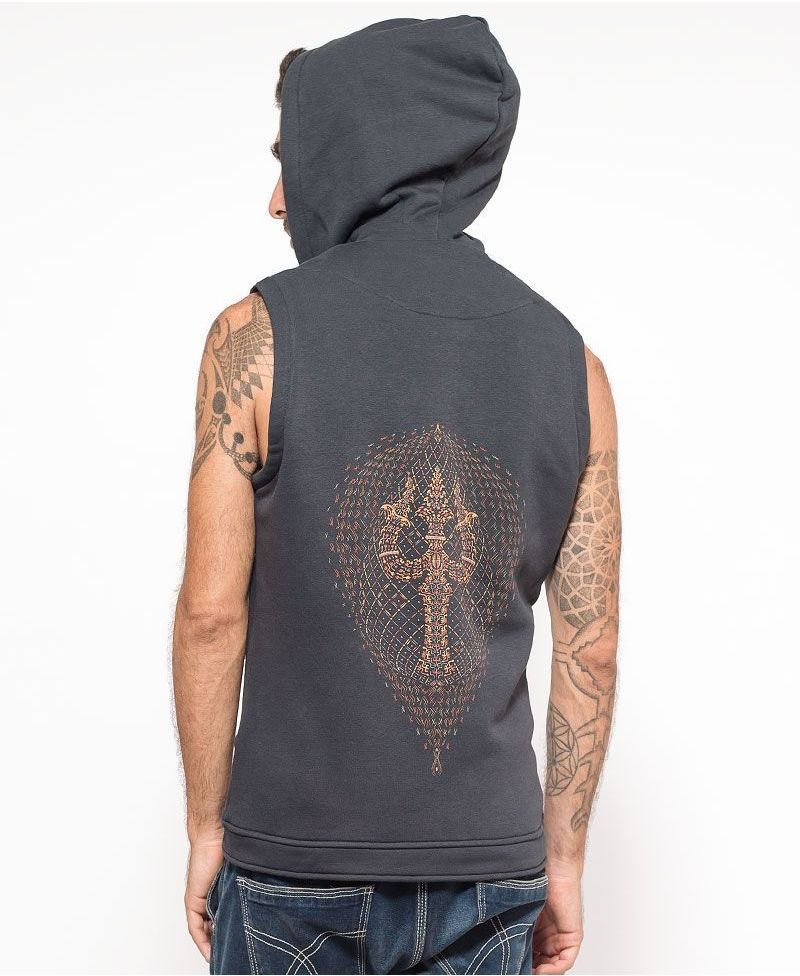 Trishula Hooded Vest ➟ Grey