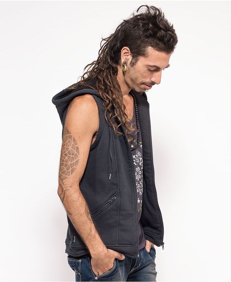 Lotusika Hooded Vest ➟ Grey