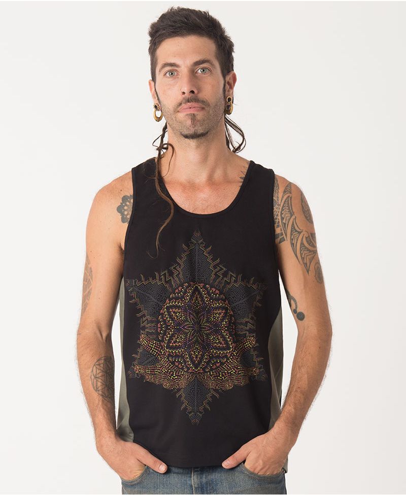 Anahata Tank Top ➟ Green + Black