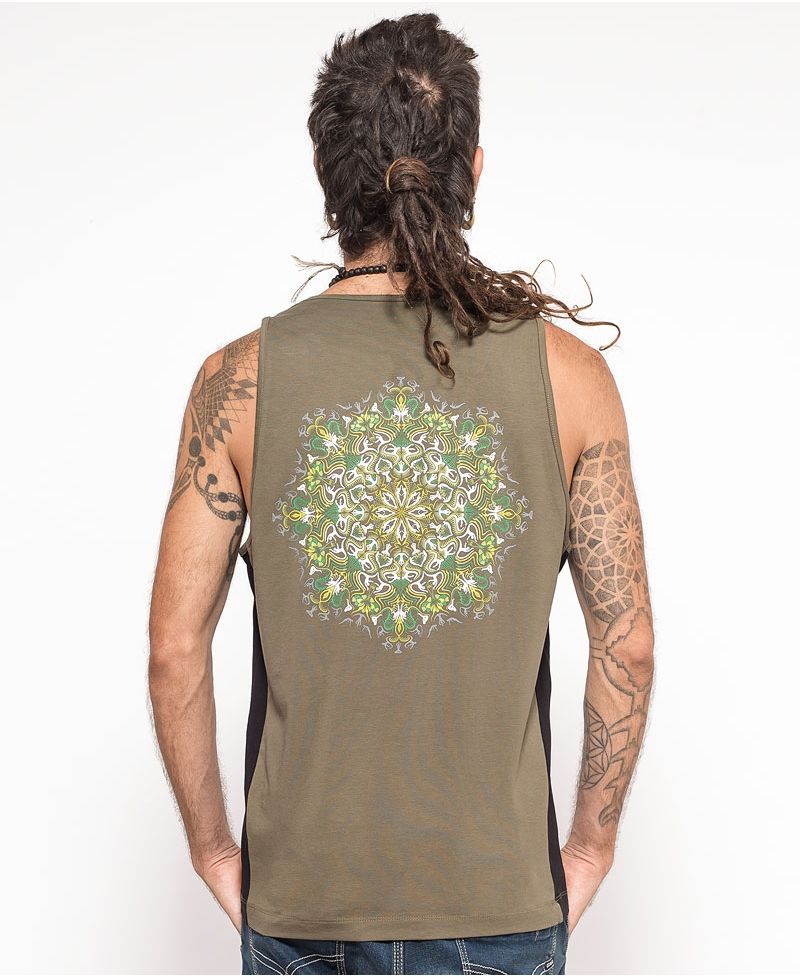 Lotusika Tank Top ➟ Green + Black