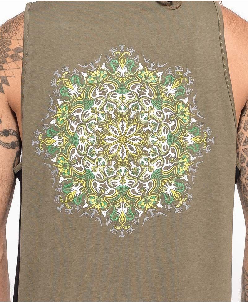 Lotusika Tank Top ➟ Green + Black