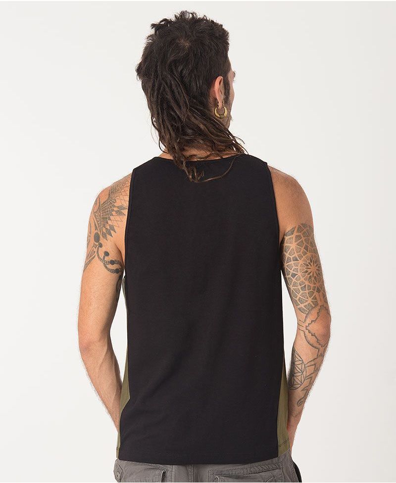 Sikuli Tank Top ➟ Black + Green