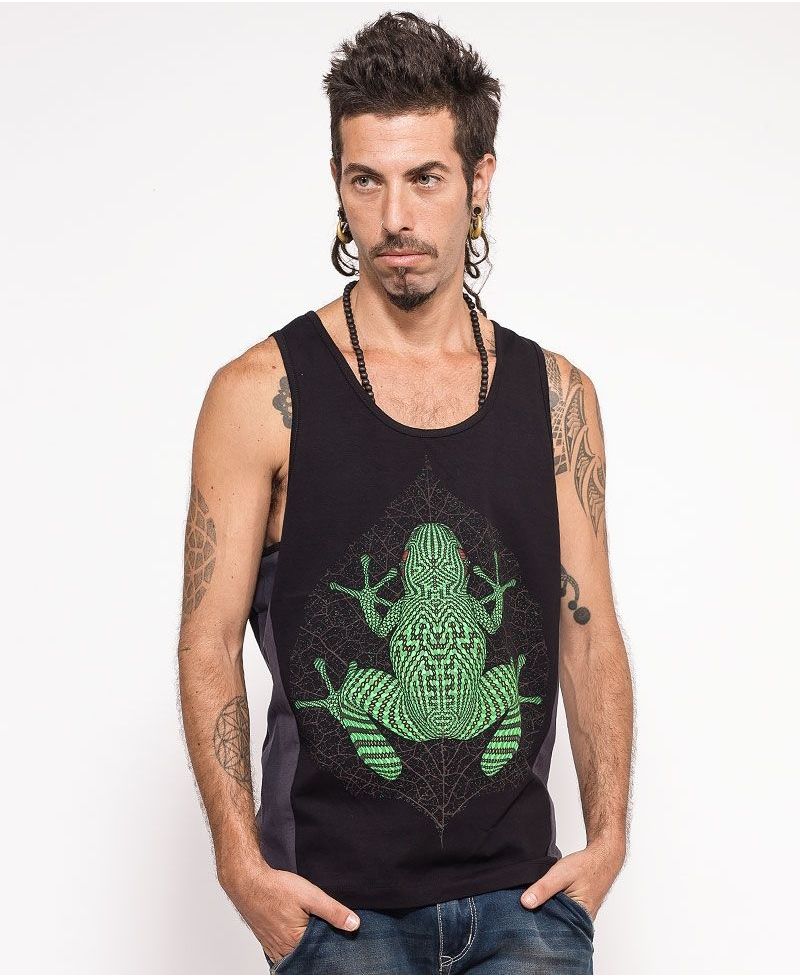 Sapo Kambô Tank Top ➟ Grey + Black