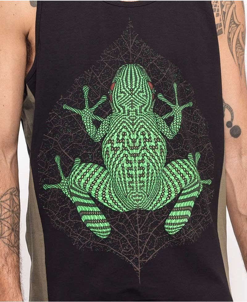 Sapo Kambô Tank Top ➟ Green + Black