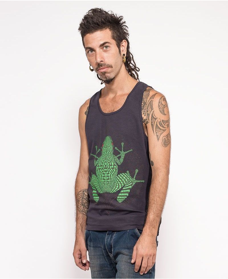 Sapo Kambô Tank Top ➟ Grey + Black