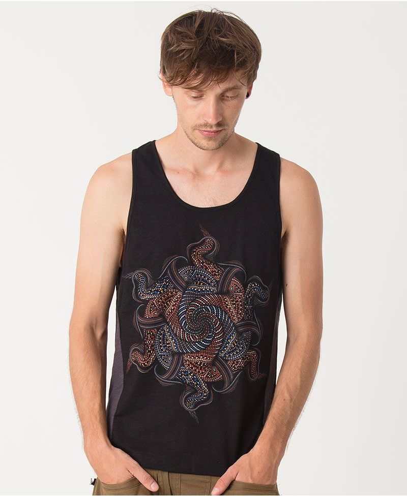 Vortex Tank Top ➟ Grey + Black