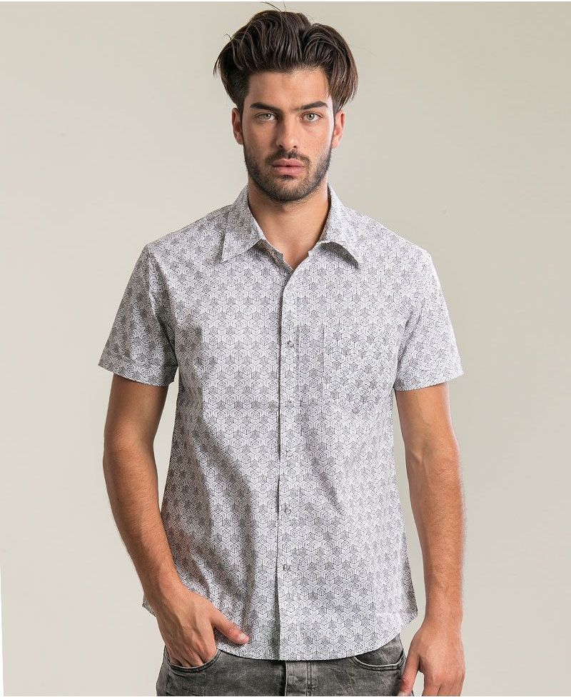 Kubic Button Shirt ➟ White