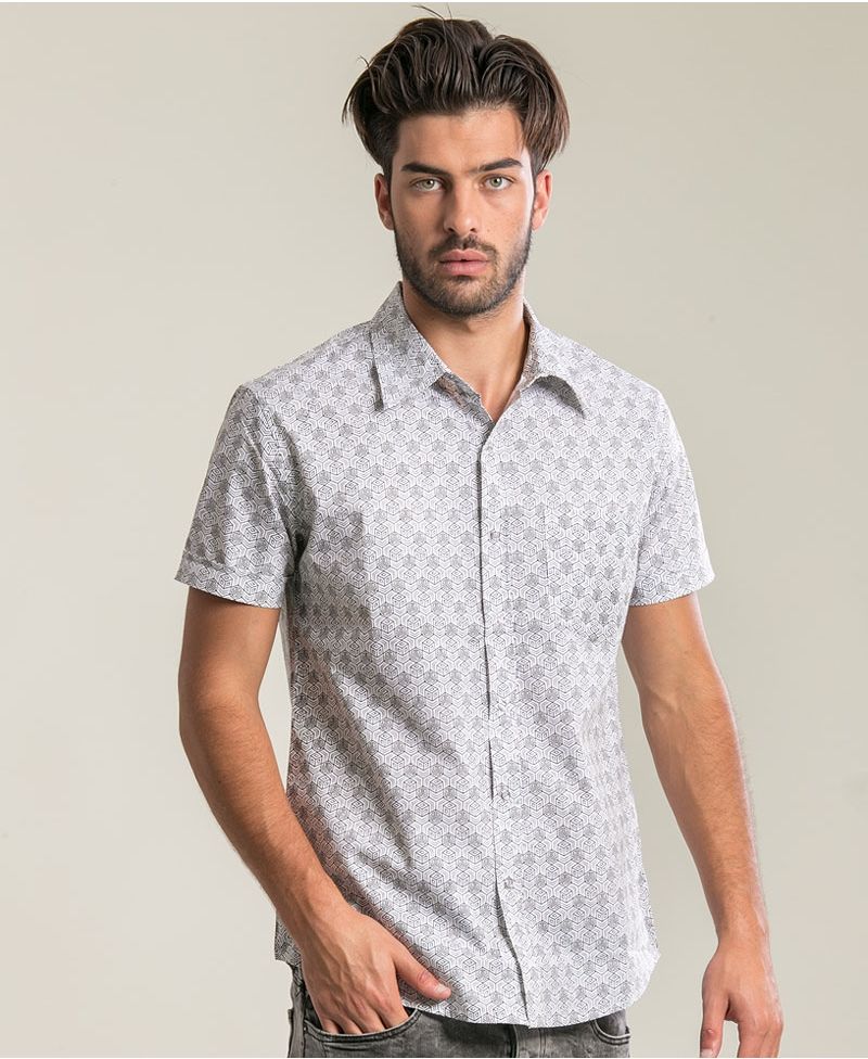 Kubic Button Shirt ➟ White