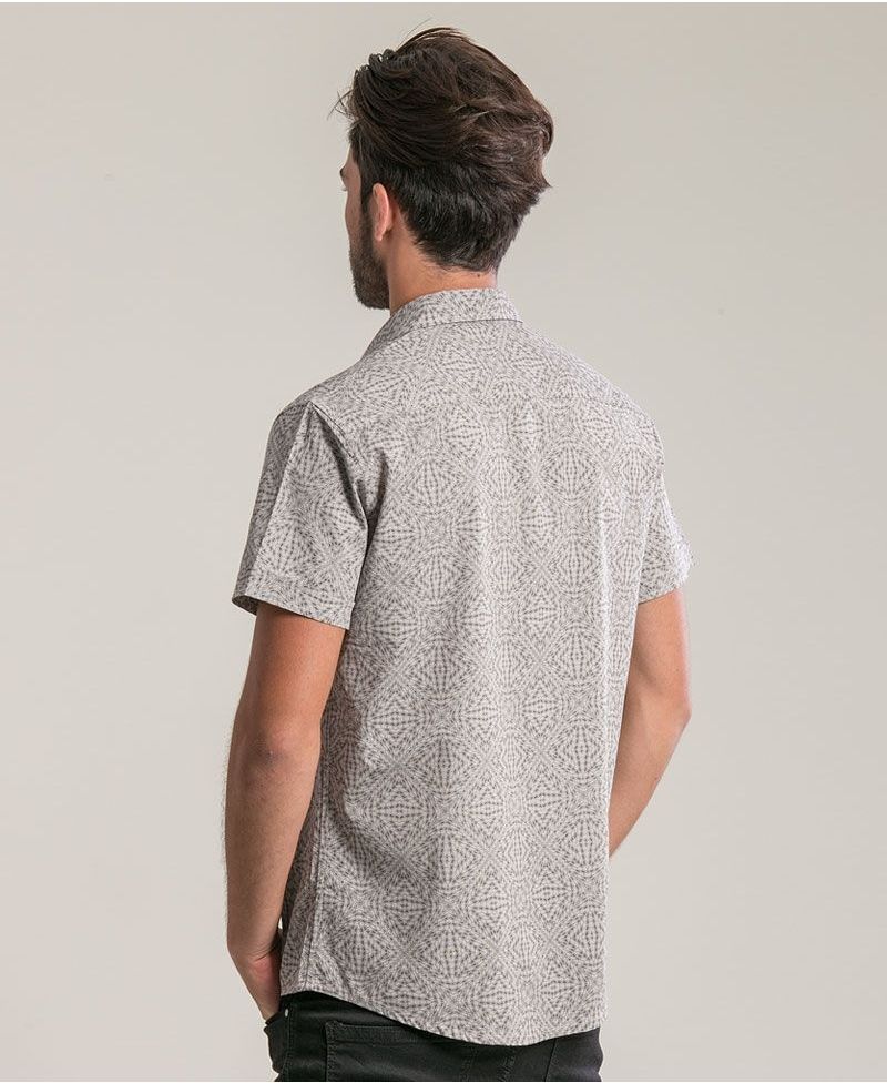 Hexit Button Shirt ➟ Light Grey