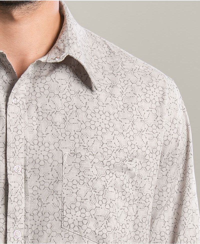 LSD Long Button Shirt ➟ Light Grey