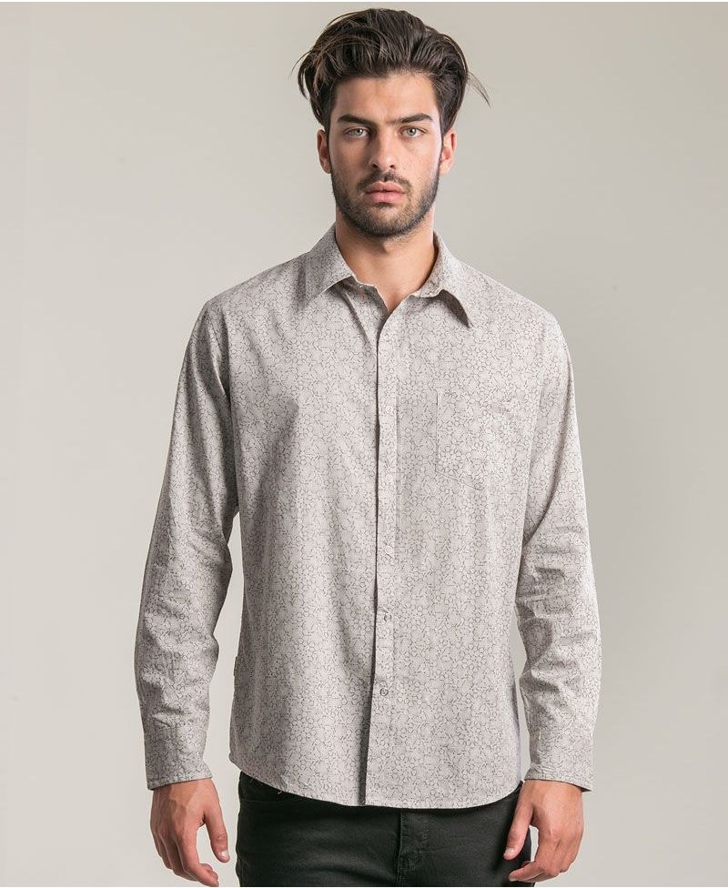 LSD Long Button Shirt ➟ Light Grey