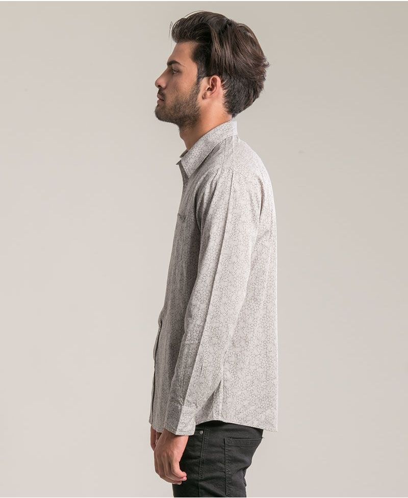 LSD Long Button Shirt ➟ Light Grey