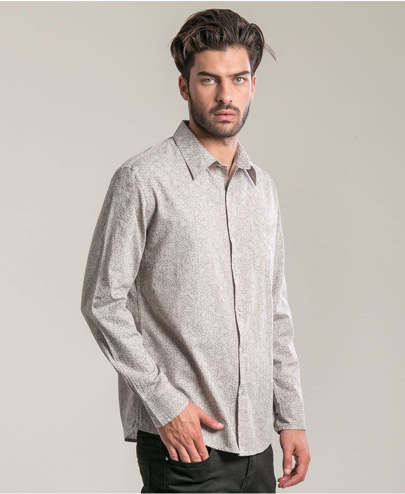 Long Sleeve Grey Button Down Shirt for Men Button up Shirt -  Israel