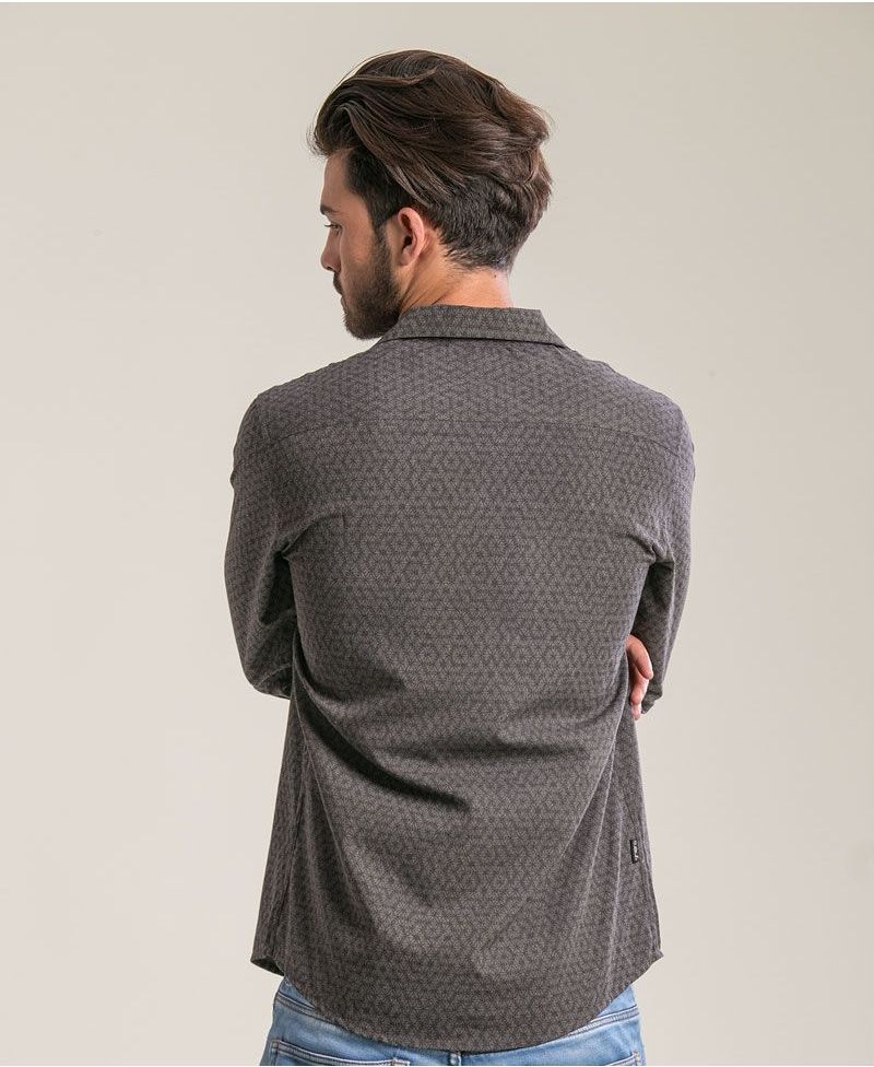 Seeds Long Button Shirt ➟ Grey