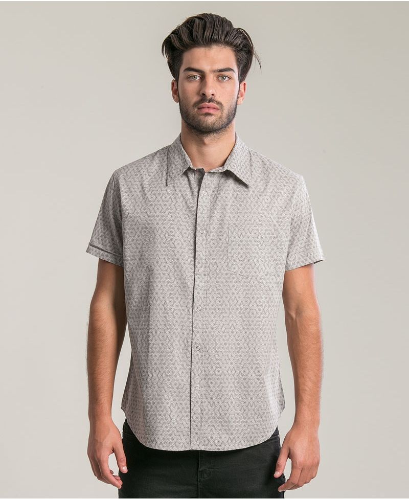 Seeds Button Shirt ➟ Light Grey