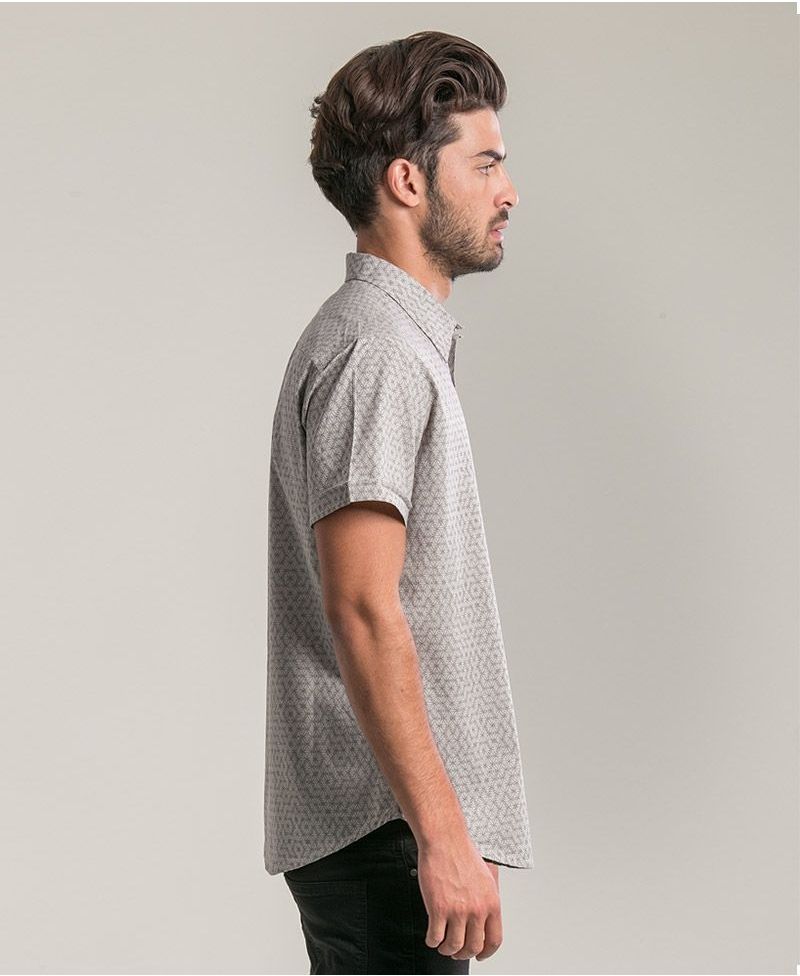 Seeds Button Shirt ➟ Light Grey