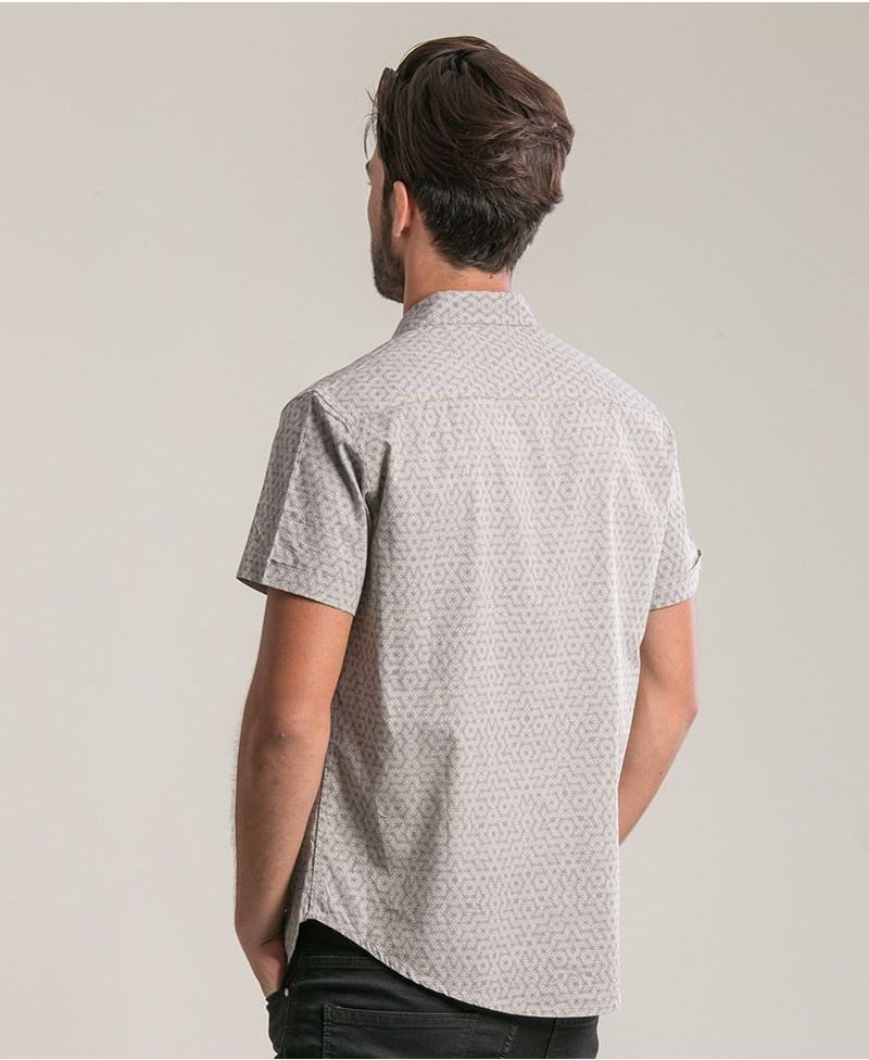 Seeds Button Shirt ➟ Light Grey