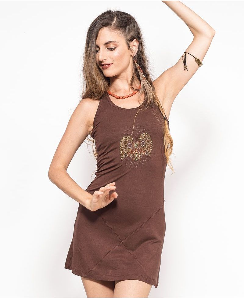 Uhloo Tunic Dress ➟ Brown 