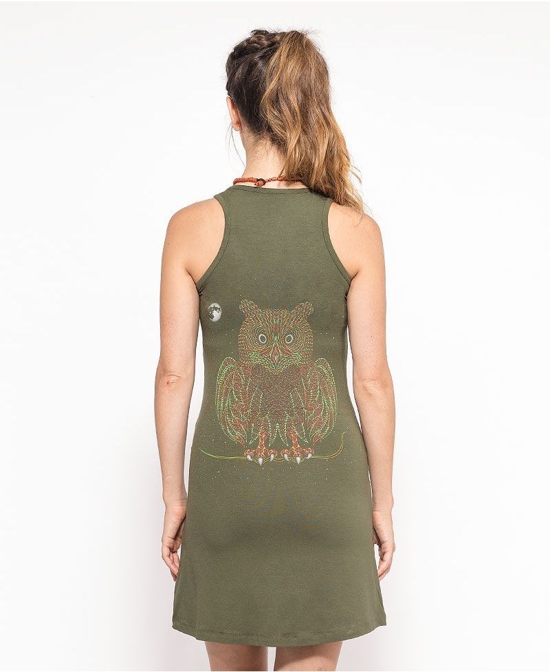psychedelic clothing women owl dress 