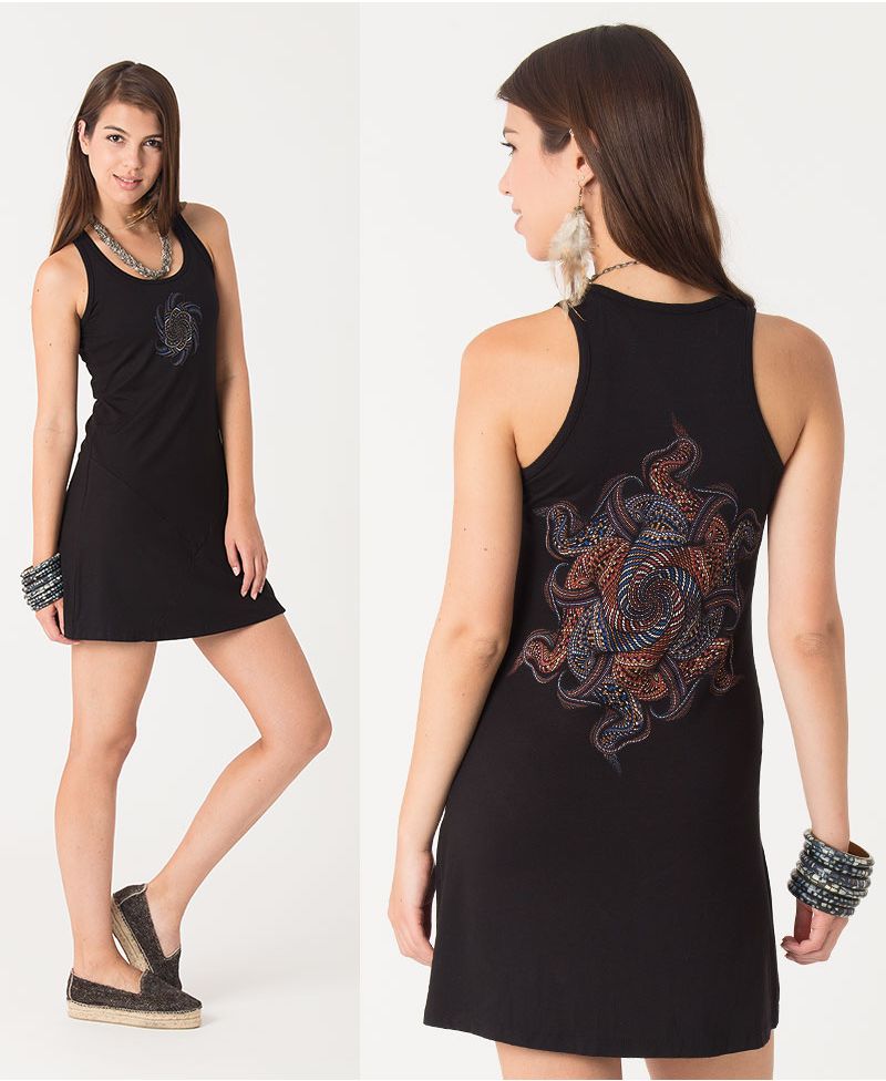 Vortex Tunic Dress ➟ Black 
