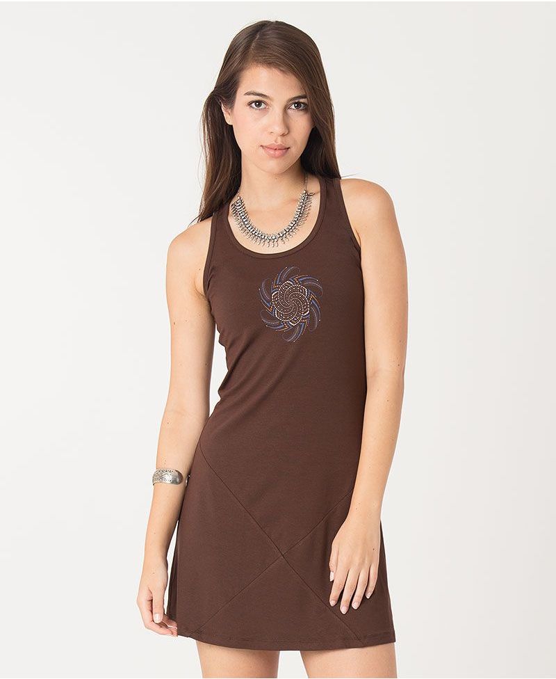 Vortex Tunic Dress ➟ Brown / Stone 
