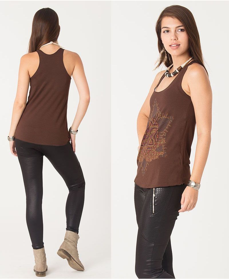 Anahata Top ➟ Brown / Mustard / Stone