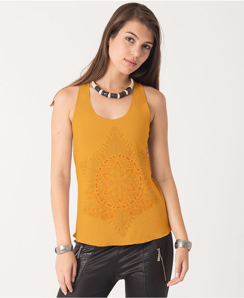 Anahata Top ➟ Brown / Mustard / Stone