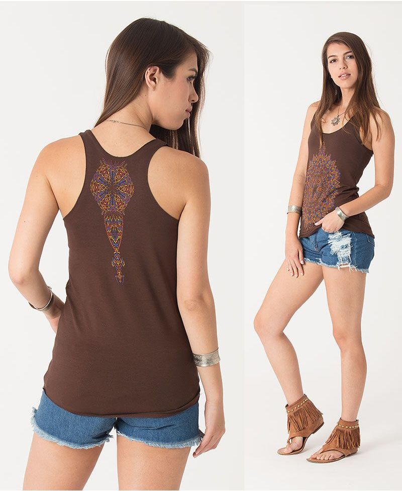 Mexica Top ➟ Brown / Stone