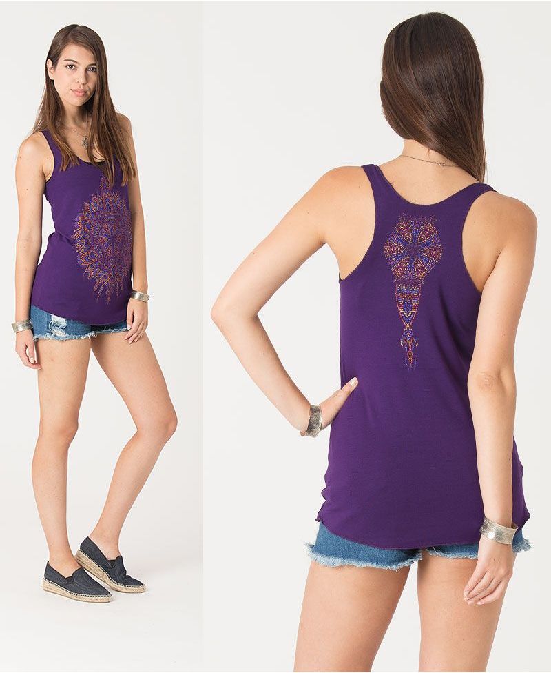 Mexica Top ➟ Purple / Red / Blue 