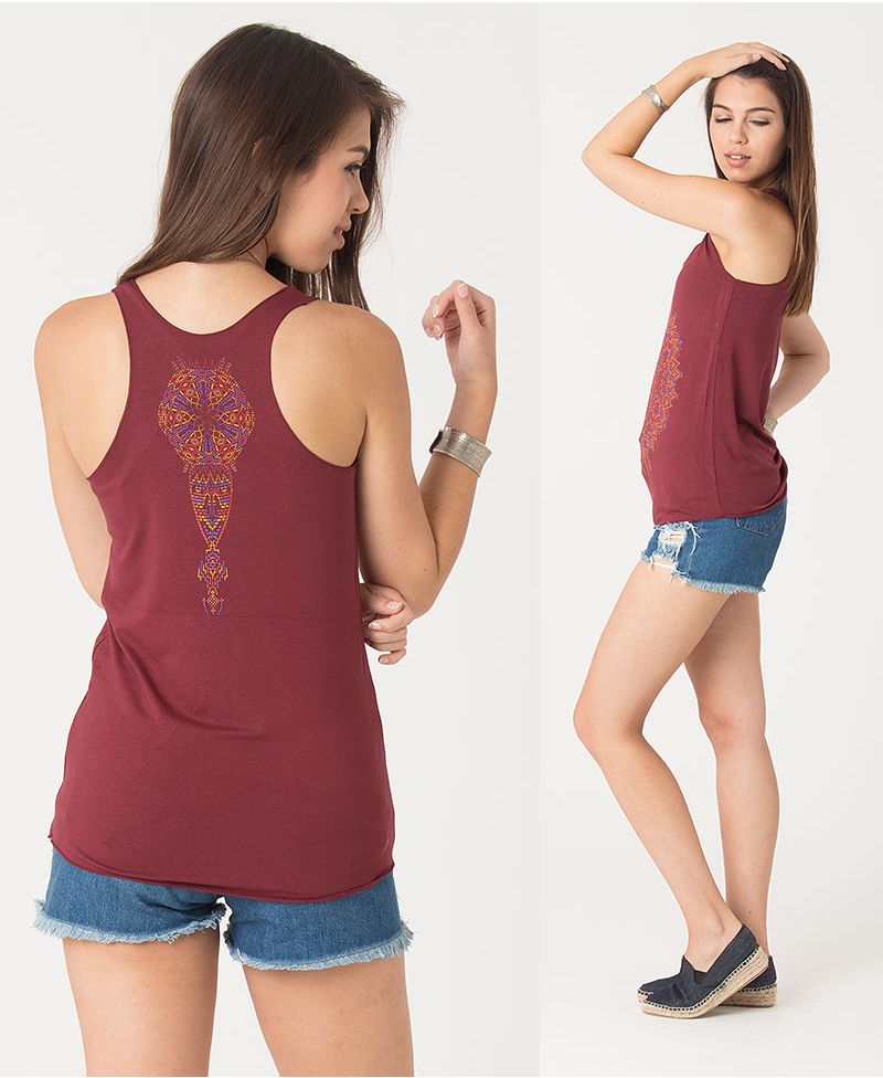 Mexica Top ➟ Purple / Red / Blue 