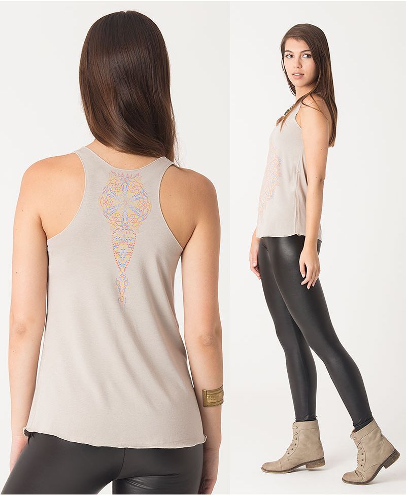 Mexica Top ➟ Brown / Stone