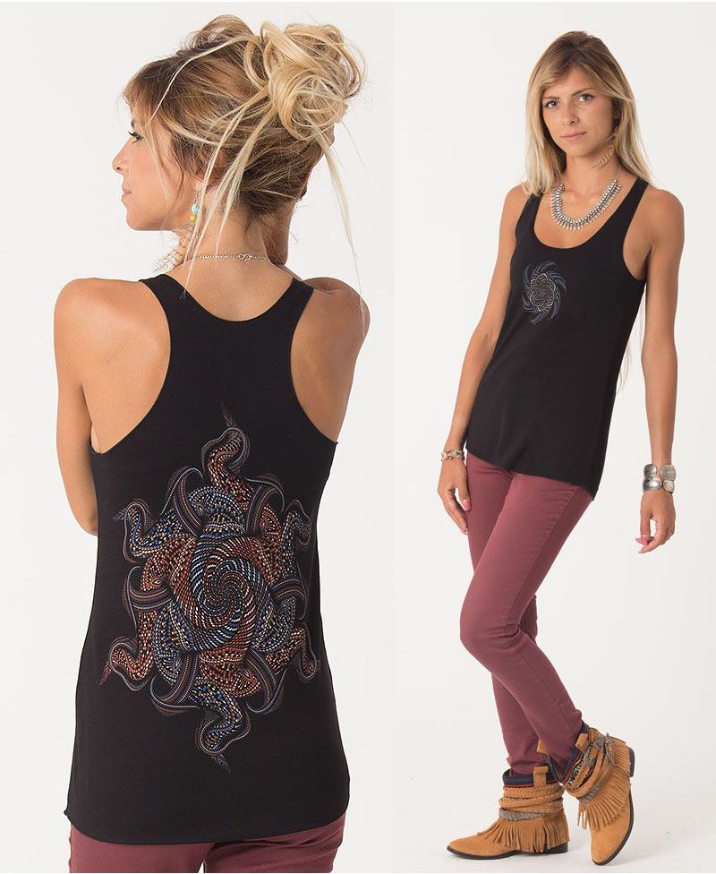Vortex Top ➟ Black / Grey / Green