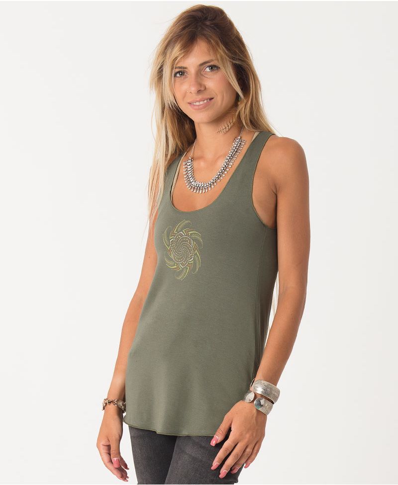 Vortex Top ➟ Black / Grey / Green