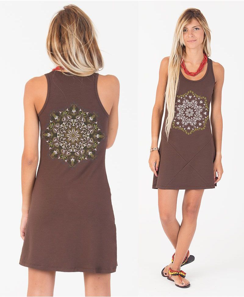 Lotusika Tunic Dress ➟ Brown 