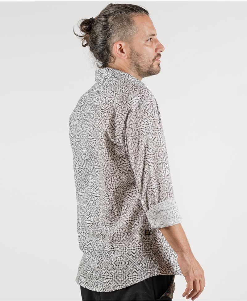 Hexit Long Button Shirt ➟ White