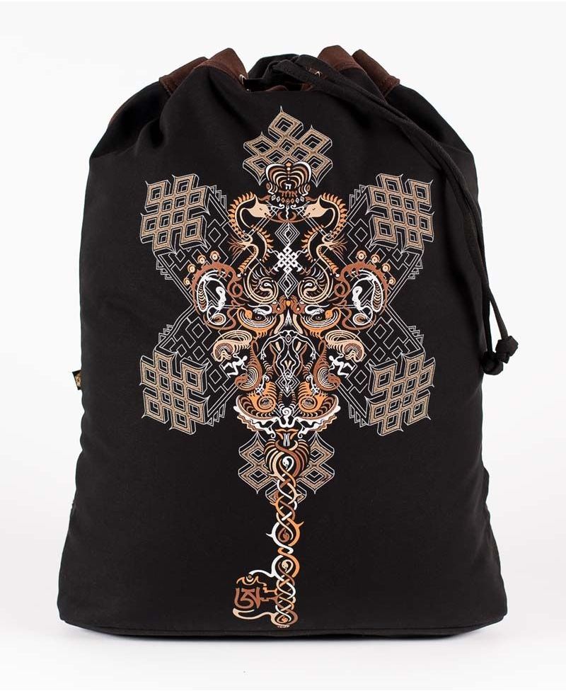 Om On Key ➟ Padded Straps Drawstring Backpack 