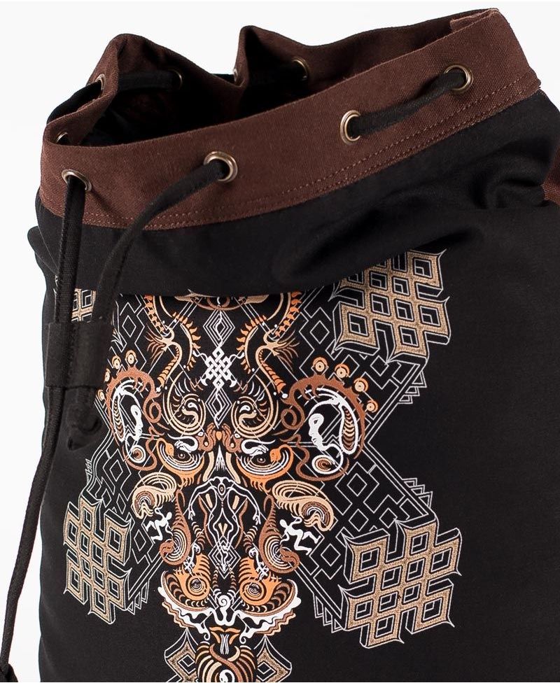 Om On Key ➟ Padded Straps Drawstring Backpack 